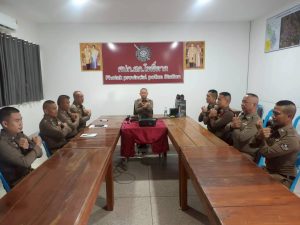 พ.ต.อ.ธนะวัฒน์ สุมานัส ผกก สภ.โพธิ์ตาก เป็นประธานประชุมชี้แจงเน้นย้ำให้ข้อมูลการประเมินคุณธรรมและความโปร่งใส